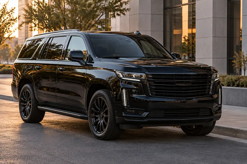 Black luxury suv for private LaGuardia Airport rides